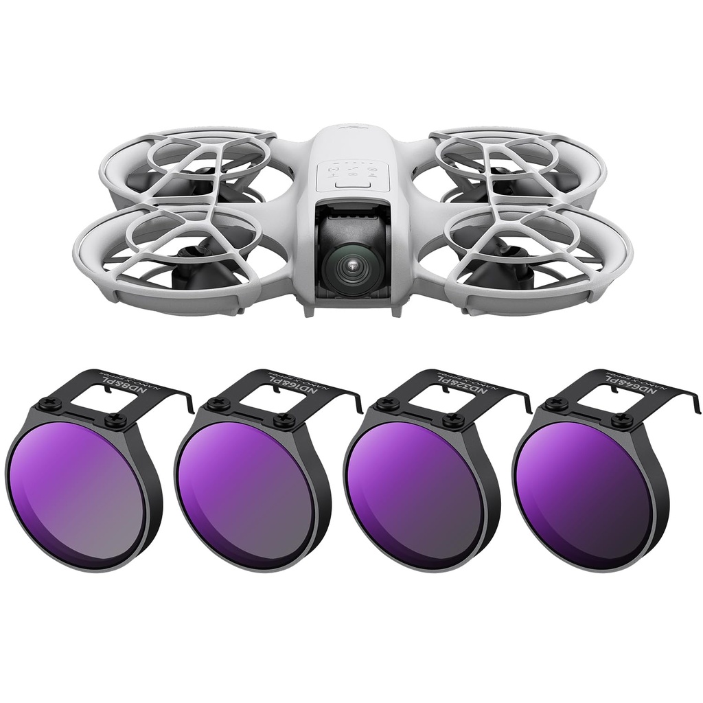 K&F Concept ND8/PL+ ND16/PL+ ND32/PL + ND64/PL For DJI NEO, ND Polarizer 2-in-1Optical Glas