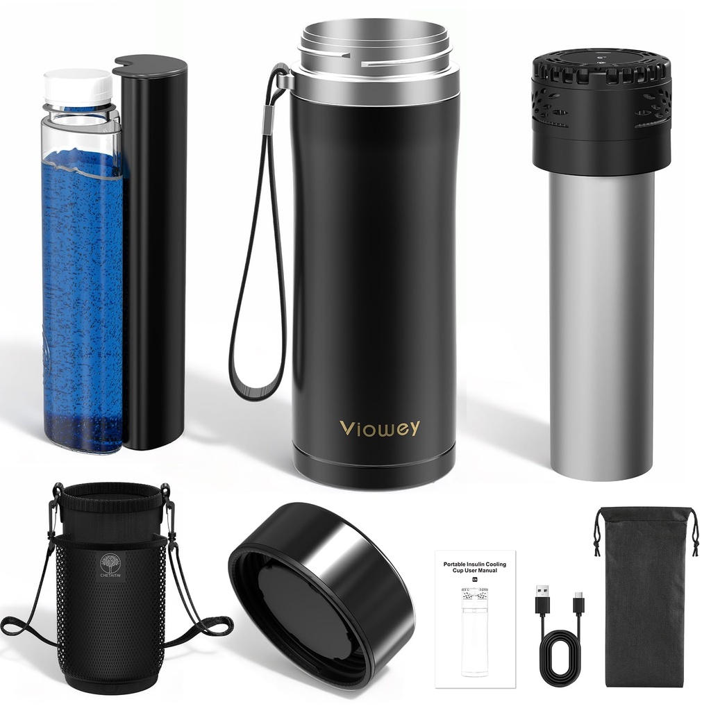 Electric Insulin Cooler Travel Case TSA Approved, Portable Insulin Refrigerator with USB Ch