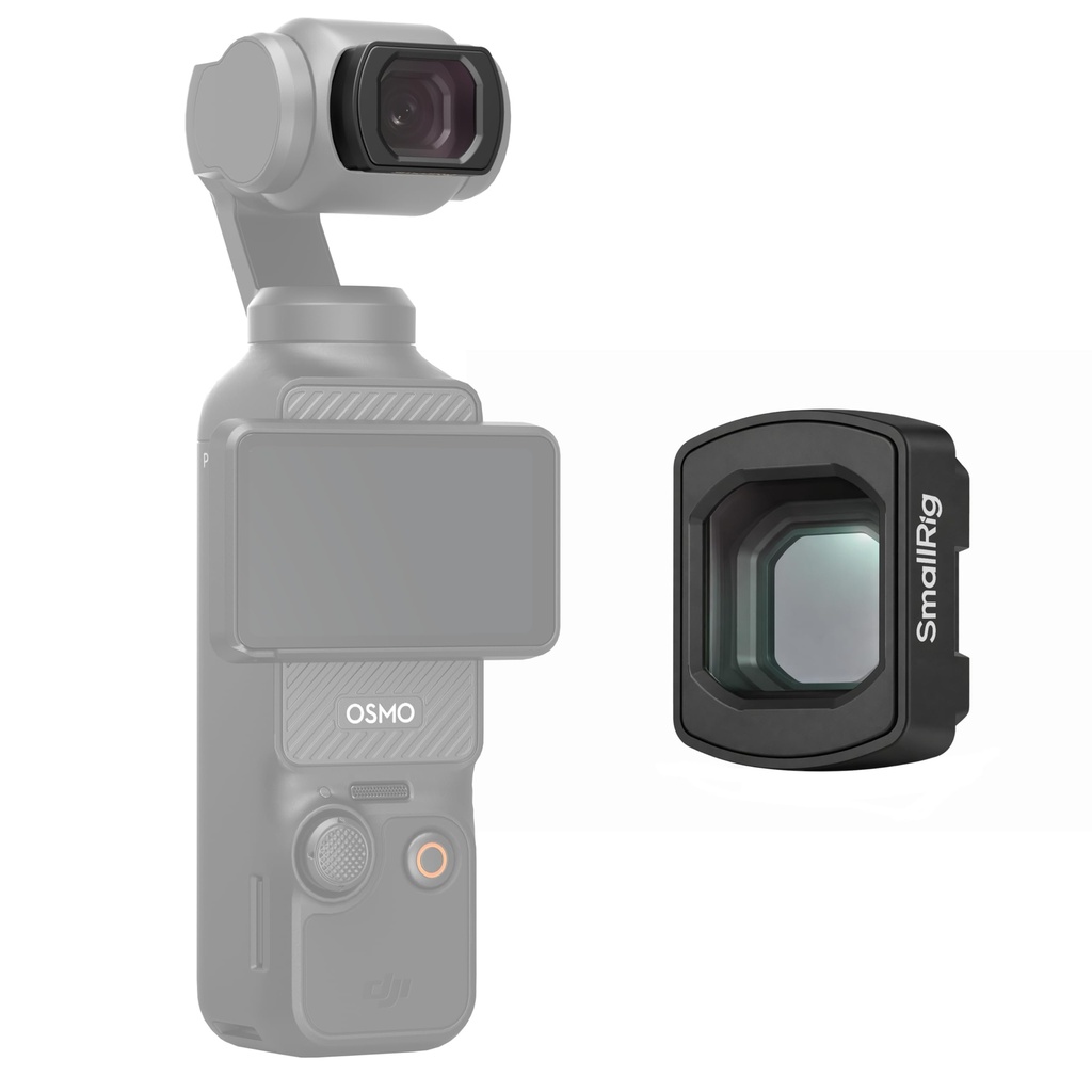 SMALLRIG 0.72X Wide-Angle Lens for DJI Osmo Pocket 4/3, Magnetic Attach for Quick Installation