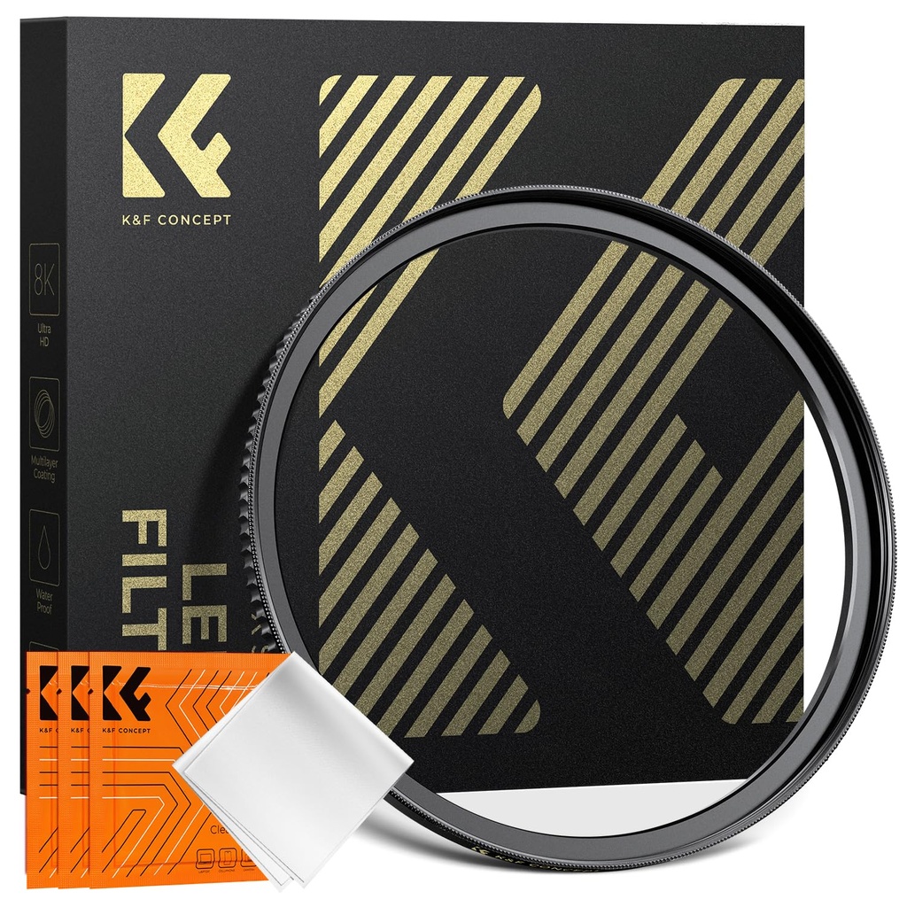 K&F CONCEPT 67mm to 82mm Step-Up Lens Adapter Ring For Filters, Made of Brass, Filter