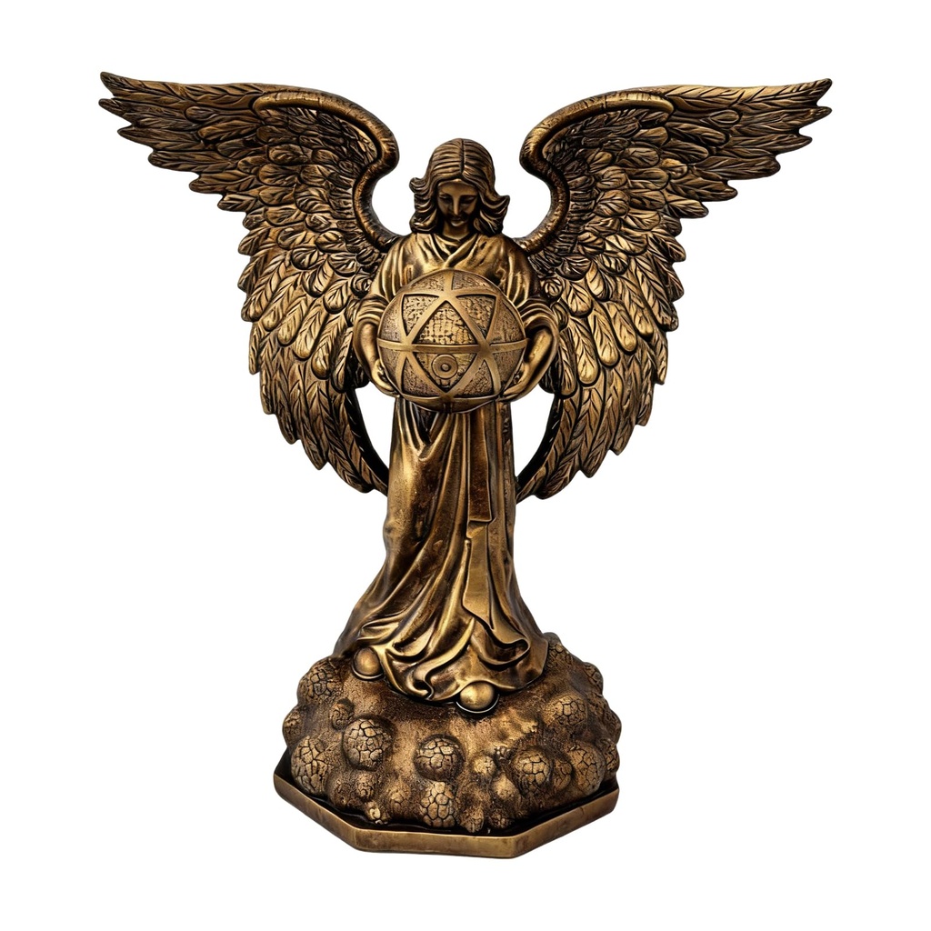 Angel Figurine for Home Decor, 14x7x15cm Handcrafted Resin Angel Statue with Blessings, Uni