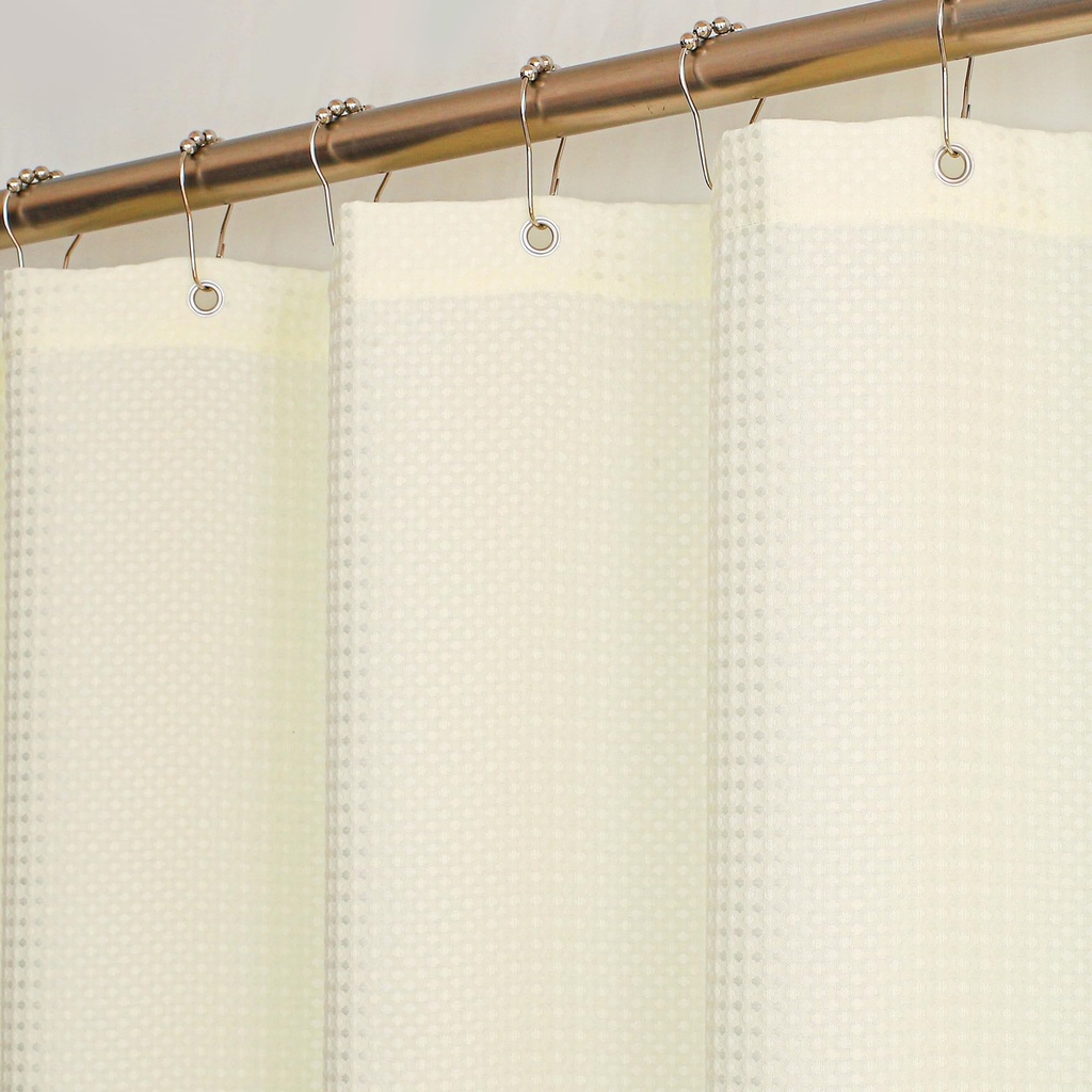 Shower Curtain for Bathroom Waterproof Waffle Polyester Thick Fabric Bath Curtain Decor Wet