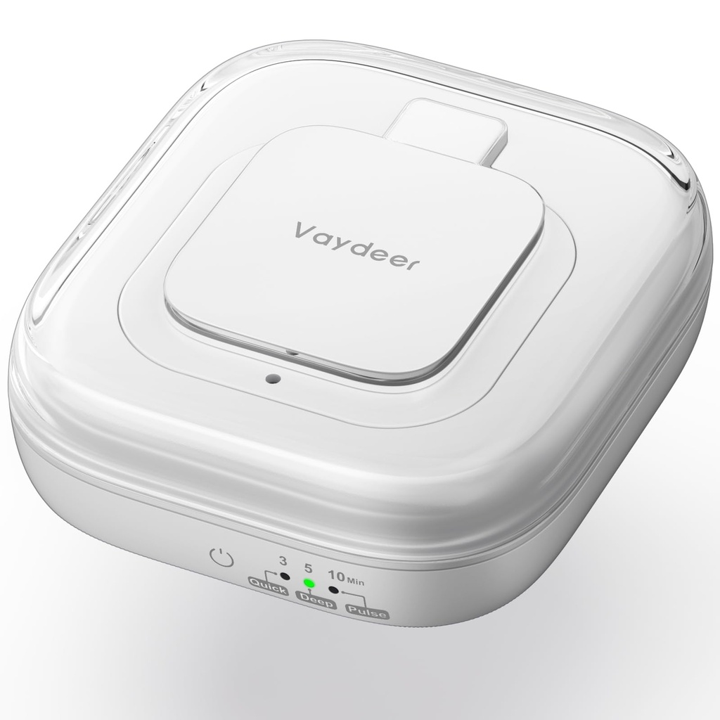 VAYDEER Ultrasonic Retainer Cleaner 48kHz Portable Dental Cleaner with UV Light, 3 Cleaning
