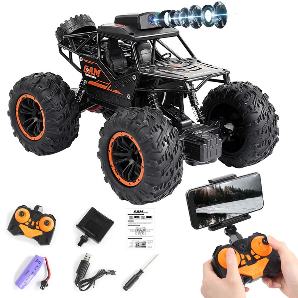 OBEST Remote Control Off-Road Car with Camera,All-Terrain 4WD Vehicle, 2.4G High-Speed Char