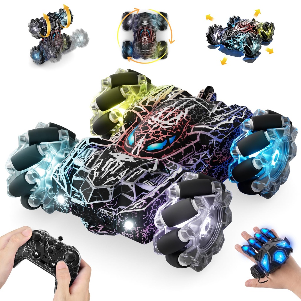 SOGAWEBB Spider Gesture Sensing Remote Control Car, Double Sided RC Cars with Full-body Lig