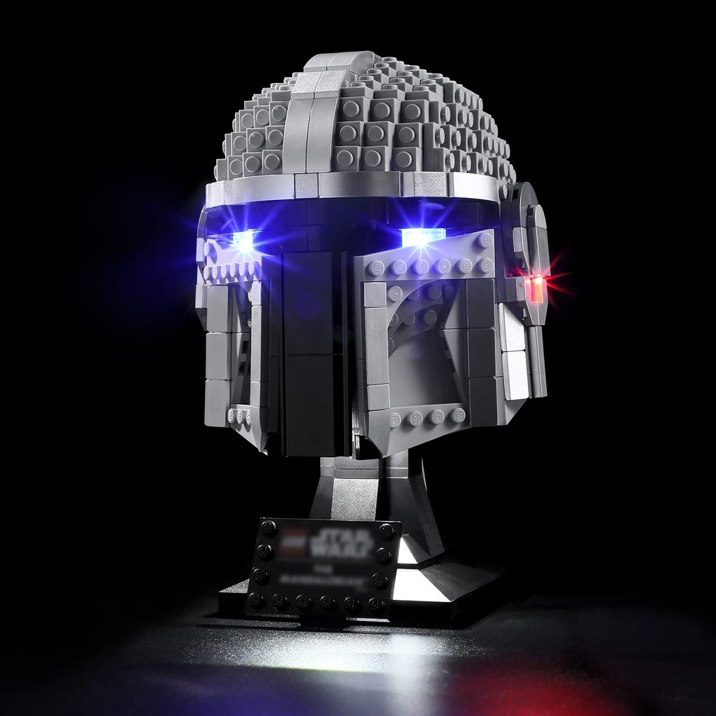 BRIKSMAX Led Lighting Kit for The Mandalorian Helmet - Compatible with Lego 75328 Building