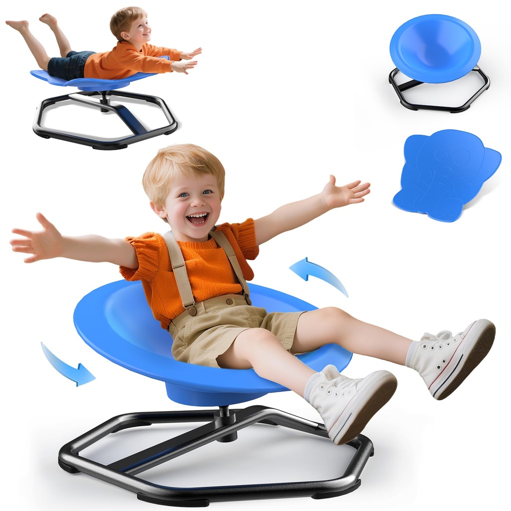 TERRAMUS 2-in-1 Upgraded Sensory Spinning Chair, 360Ã‚Â° Swivel Chair for Autism Toddler, Sp