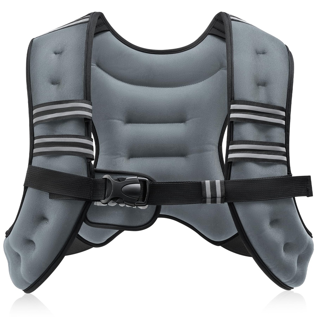 ZELUS Weighted Vest, 5.4kg Weight Vest with Reflective Stripe for Workout, Strength Trainin