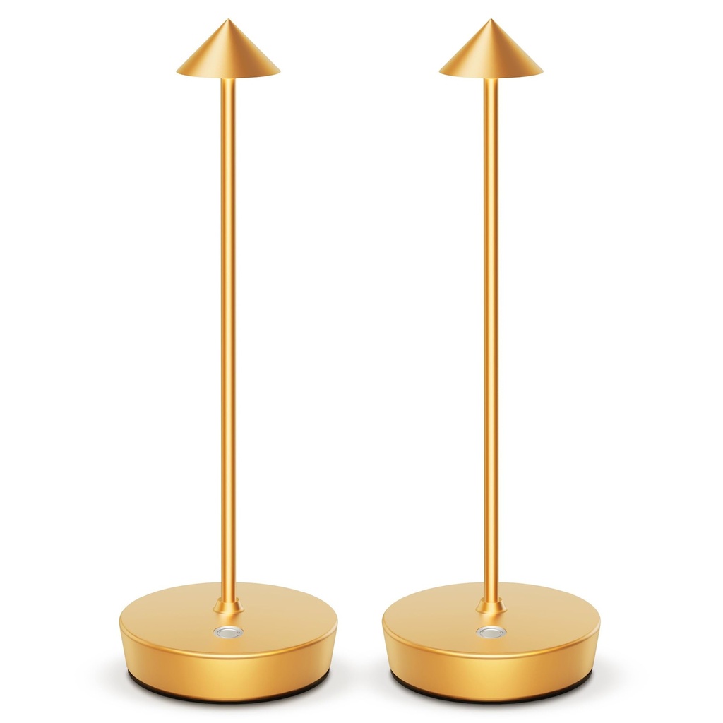 SLSMD 2 Pack Cordless Table Lamp Battery Operated Desk Lights 6000mAh Rechargeable Aluminum