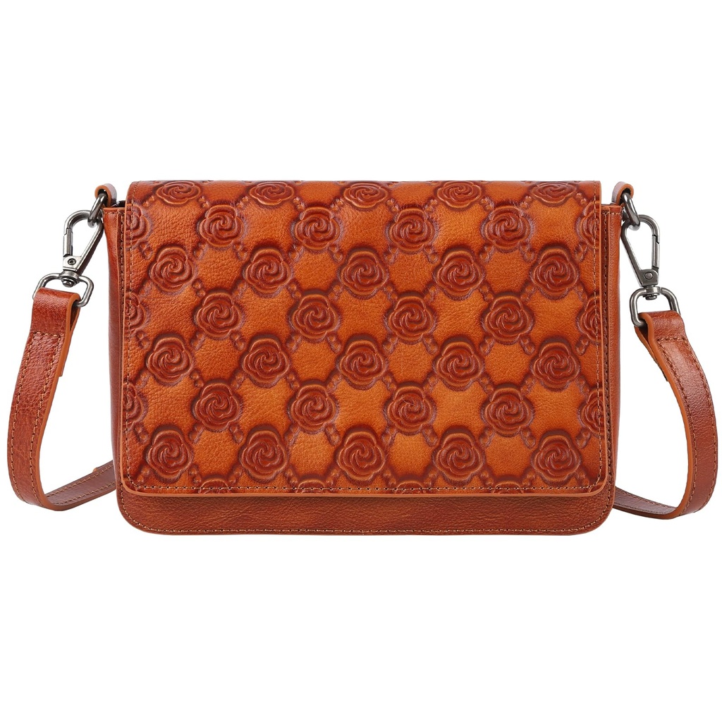 ArtsEye Genuine Leather Crossbody Bags for Women Shoulder Bags with 2 Detachable Straps 