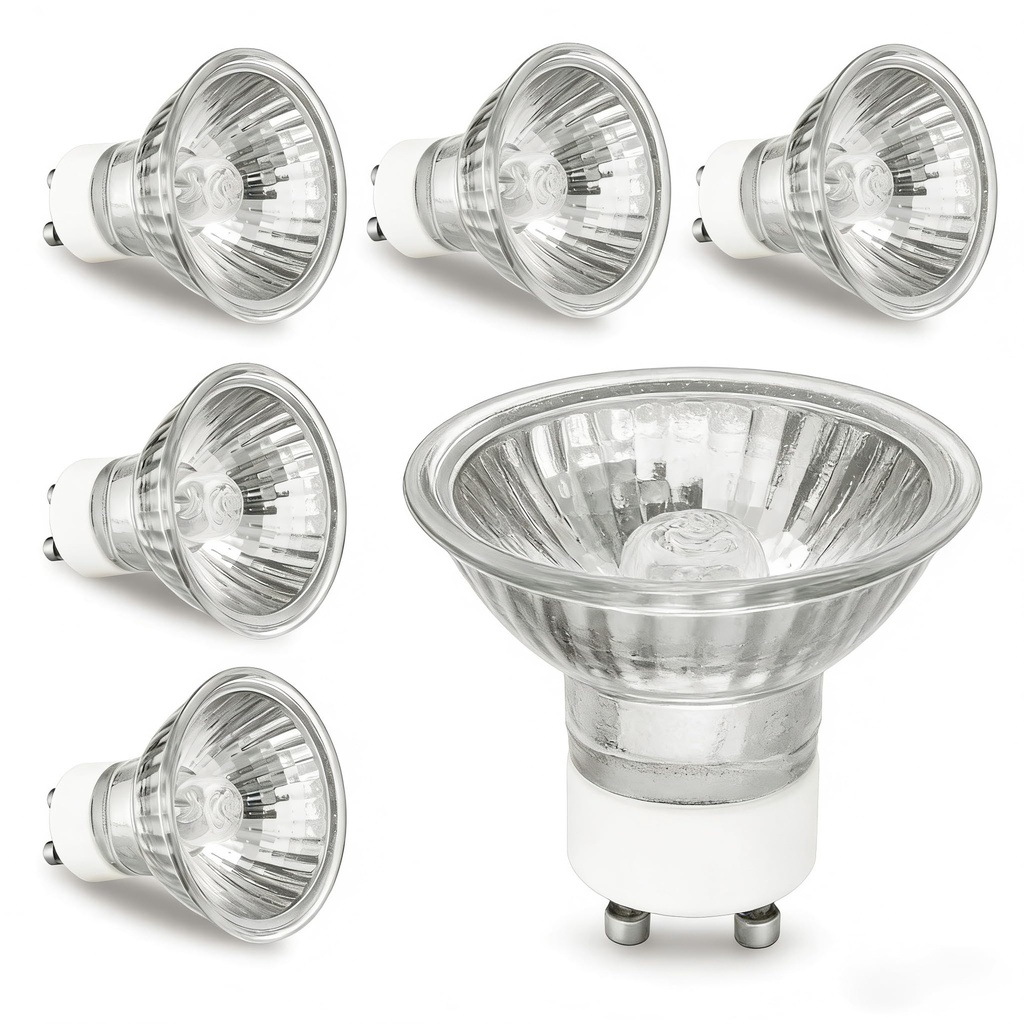 WYghyronic 220V`240V 50WHalogen Light Bulbs, 2700K Warm White Dimmable, Compatible with Can