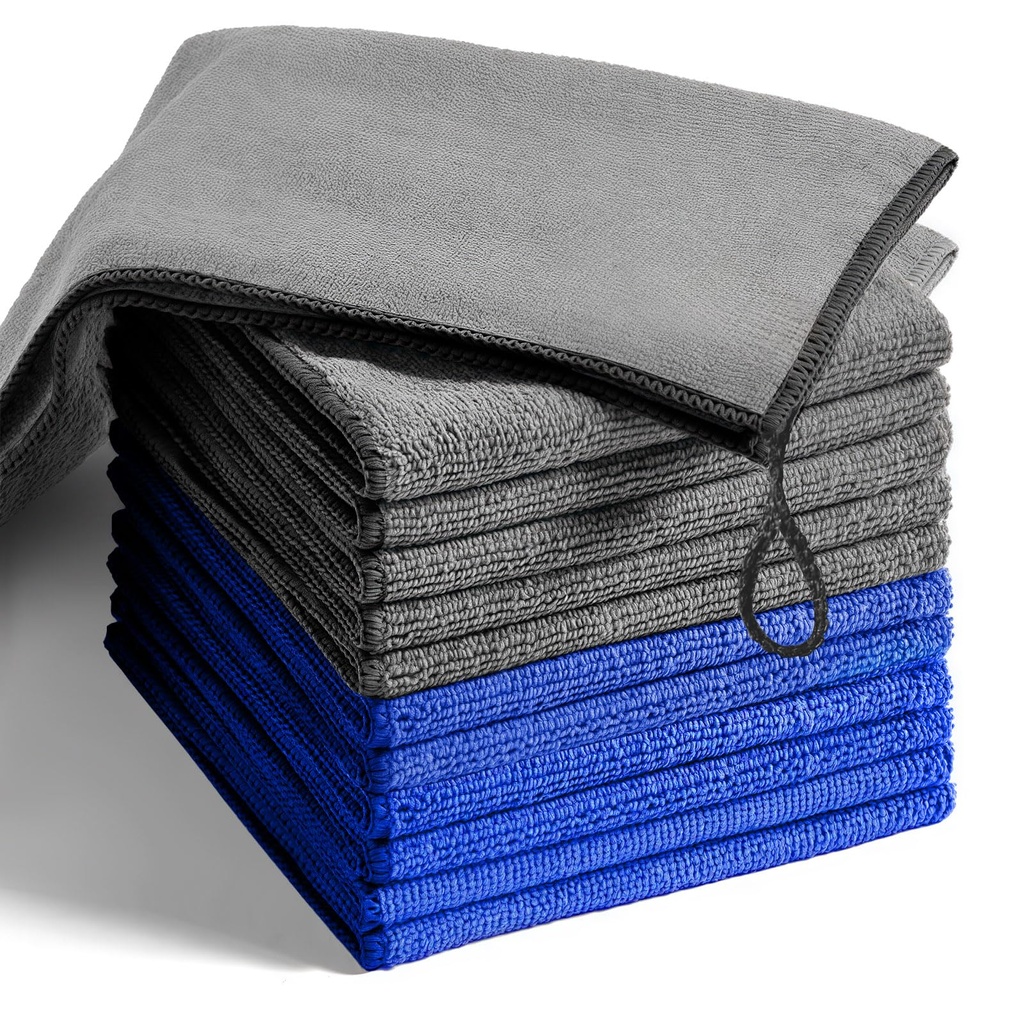 12 Pcs Microfibre Cloth, Microfiber Towel, Reusable Cleaning Cloths for Daily Cleaning, Kitc