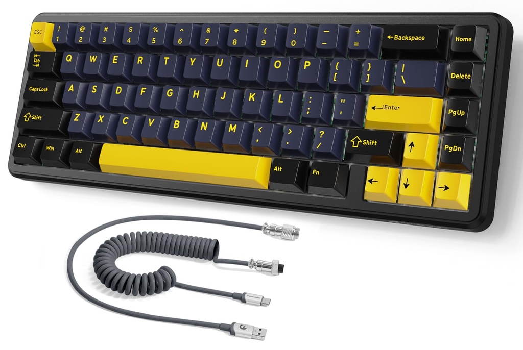 MAMBASNAKE ATTACK SHARK X65 HE Rapid Trigger Keyboard, 0.01mm RT Accuracy, 8Khz 60% Wired 