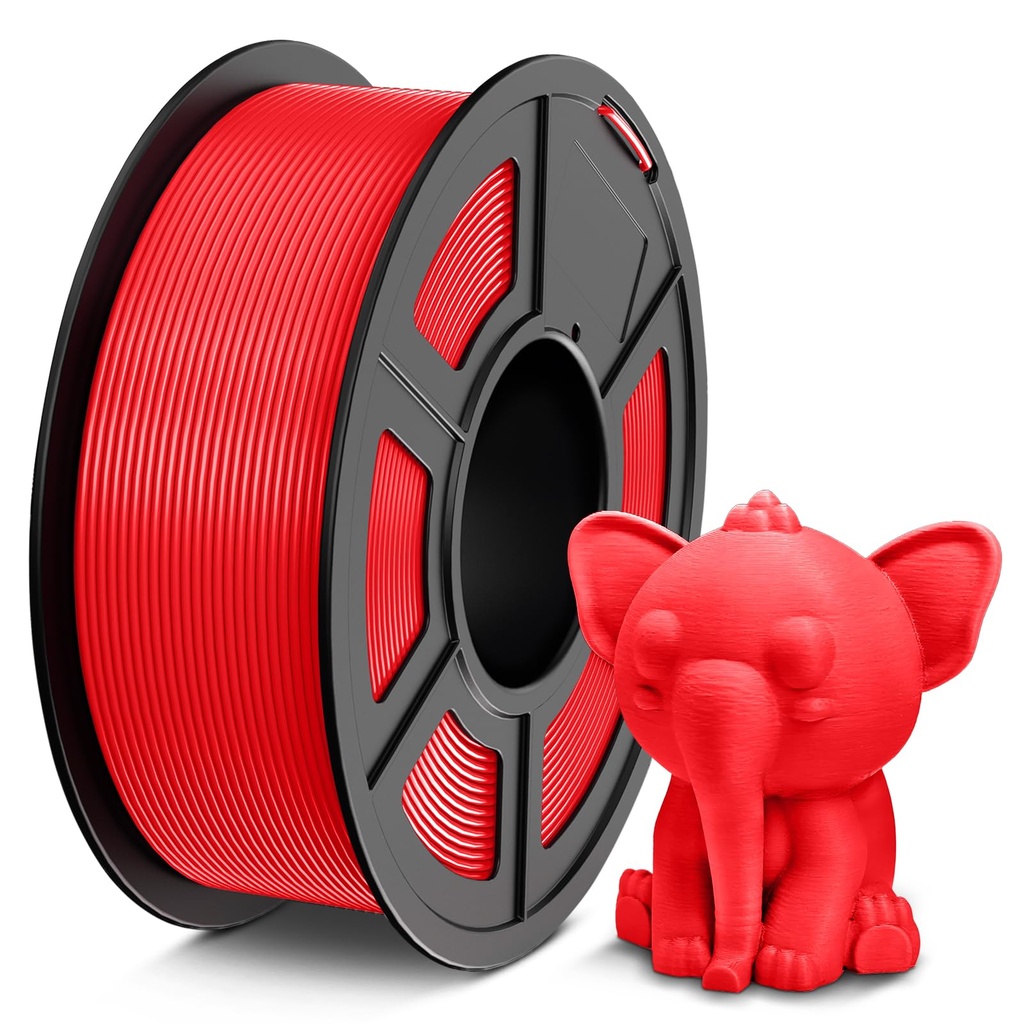 TECBEARS PETG Filament 1.75mm Red 1KG, High Strength & Toughness 3D Printer Filament 