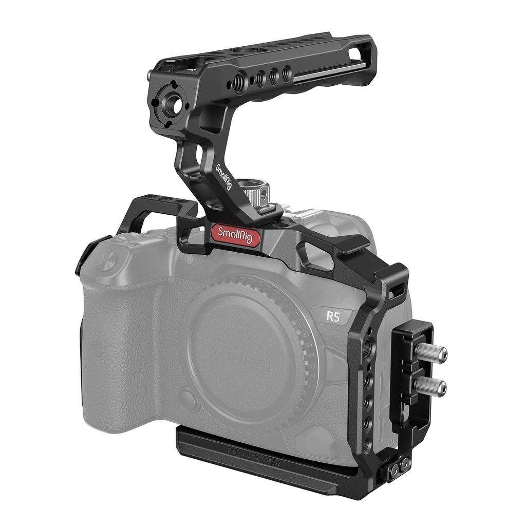 SMALLRIG Handheld Camera Cage Kit for Canon EOS R5/ R6 / R5 C with Lightweight Top Handle