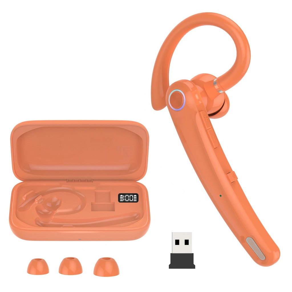 Bluetooth Headset V5.4, 115H Handsfree Bluetooth Earpiece with Dual ENC Noise Reduction