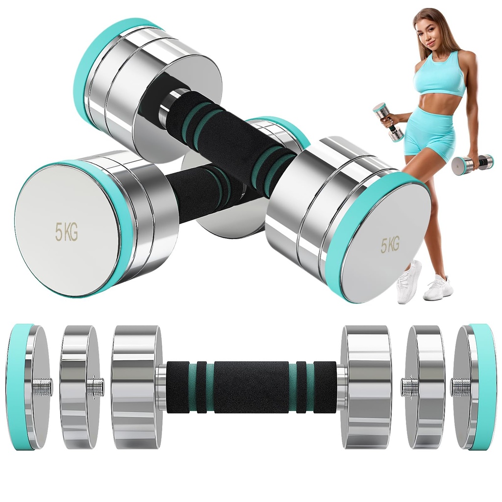 Dripex Steel Adjustable Dumbbells Set 2.5kg 5kg 7.5kg 10kg 15kg 25kg Dumbbells Pair Hand 
