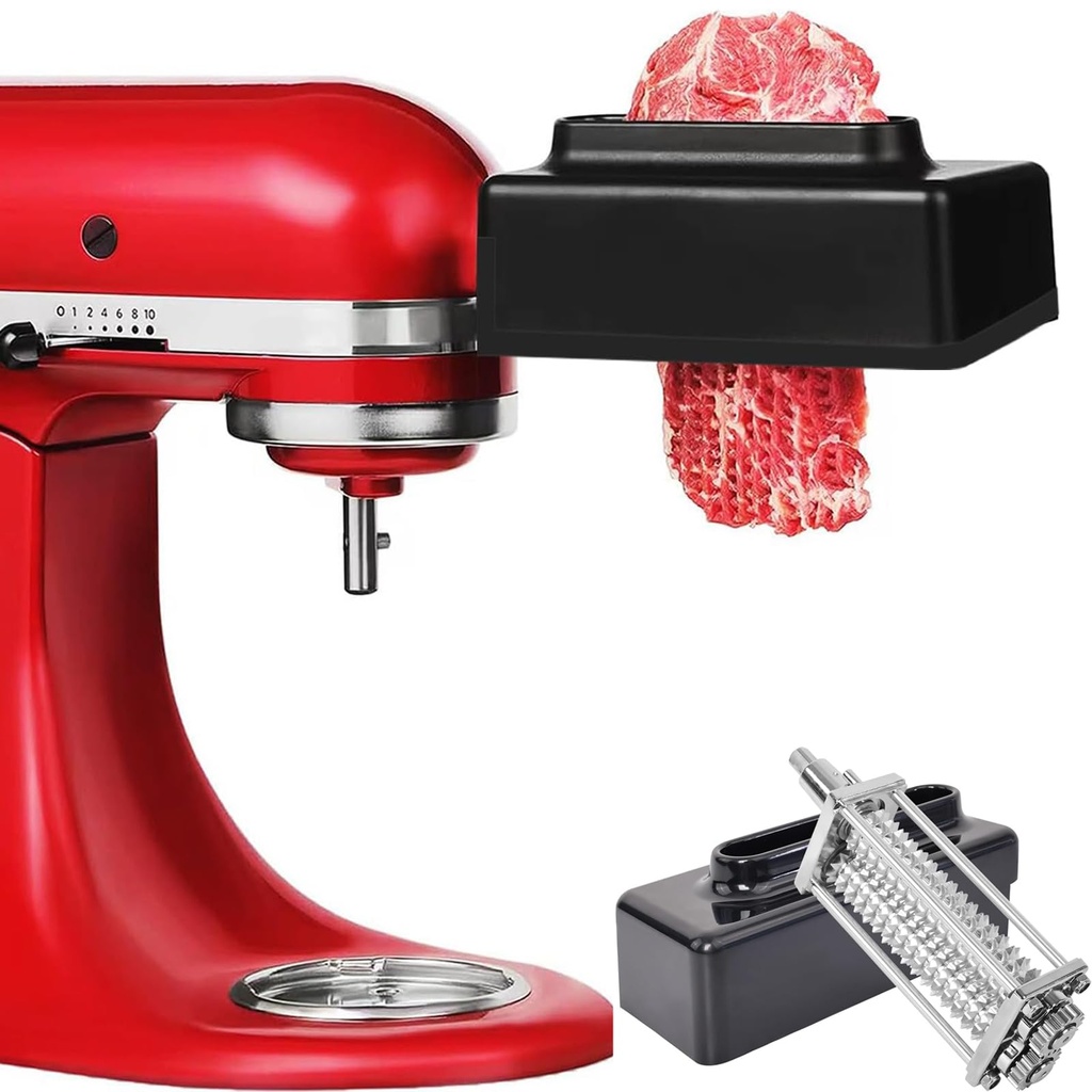 HOMGEN Professional Meat Tenderizer for KitchenAid Stand Mixer Stainless Steel Gears Meat 