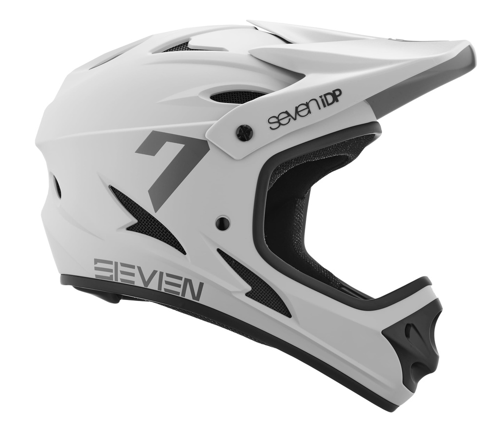 7 iDP M1 MTB Mountain Bike Full Face Lightweight Vented Bicycle Helmet (Matte Grey, L)