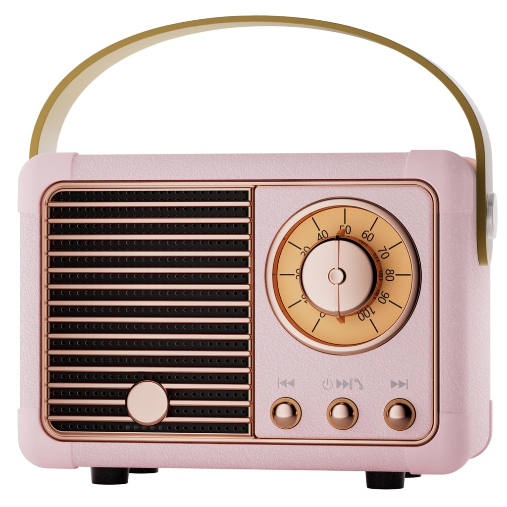 Caulikine Retro Bluetooth Speaker Portable Girls Birthday Presents Wireless Speaker Vintage