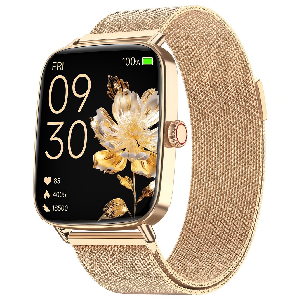 Smart Watch for Women Men(Answer/Make Calls), 1.85" HD Screen Fitness Watch with SpO2