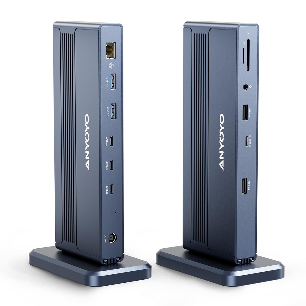 40Gbps Docking Station, 4x 40Gbps Ports, 8K60 & Dual 4K60 | 120W Power delivery