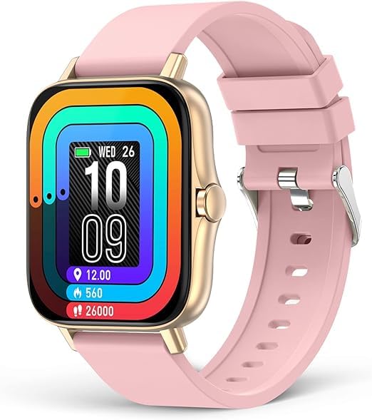 EGQINR Smart Watch For Women With Bluetooth Calling, Sports Tracking, Upgrade 1.7-Inch HD 