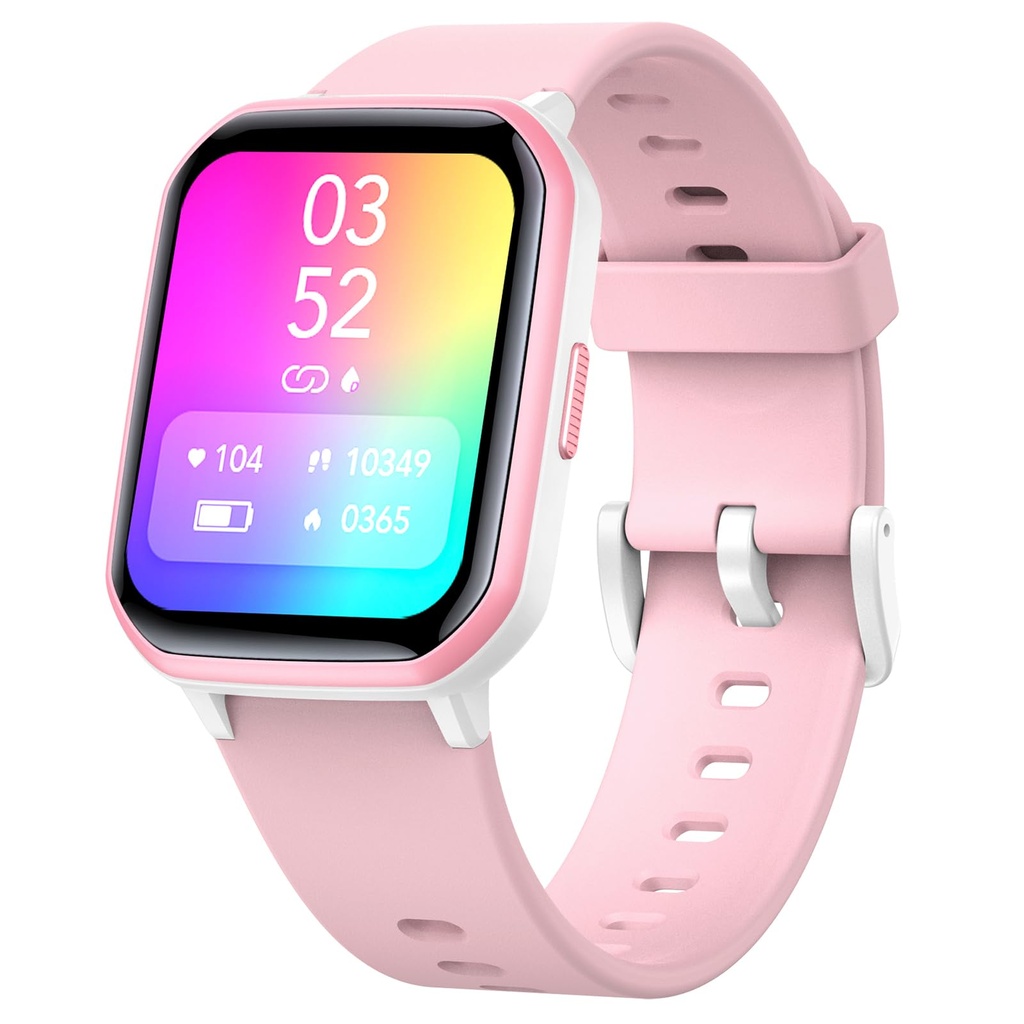 Kids Smart Watch for Girls,IP68 Waterproof Kids Fitness Tracker Watch with 1.5 Inch DIY Fac
