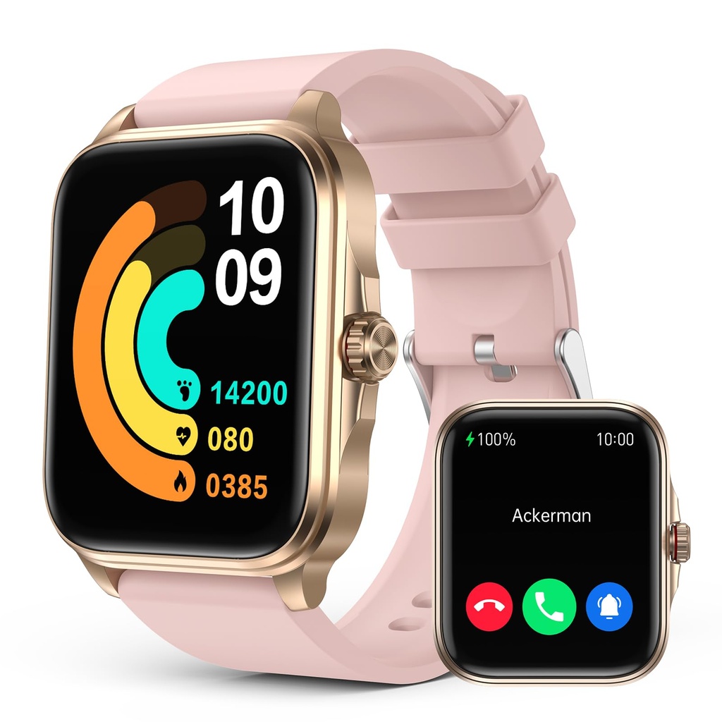 EGQINR Smart Watch for Women, 1.91" HD Smartwatch, Fitness Watch with Mett/Heart Rate