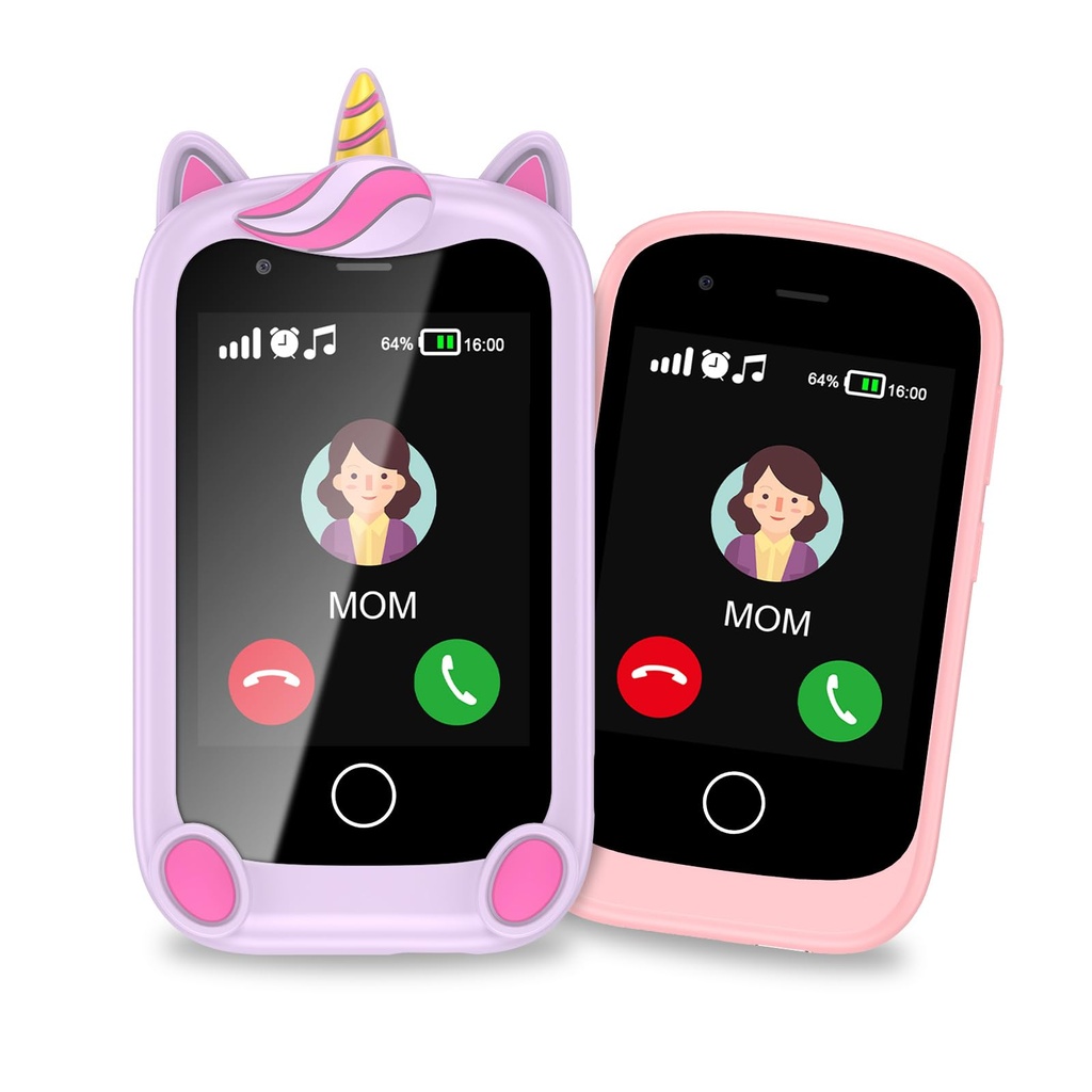 Kids Phone, Smartphone for Boys Girls, Touchscreen Learning Toy for Kids Age 4-12 with Two-