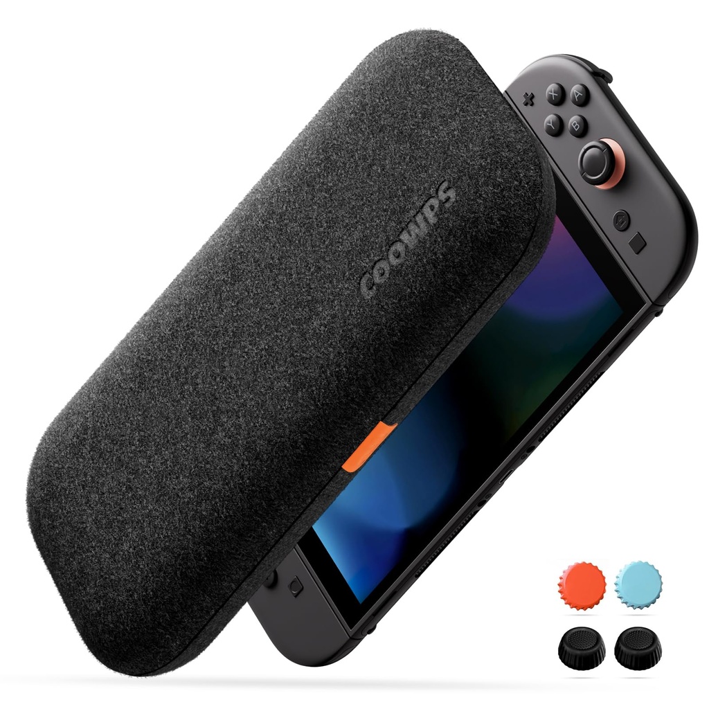 Retear Switch 2 Case for Nintendo Switch 2 (2025), Odorless Felt Ultra Hard Shell Military
