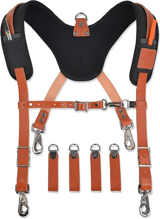 WELKINLAND Top-G Leather tool belt suspender for carpenters