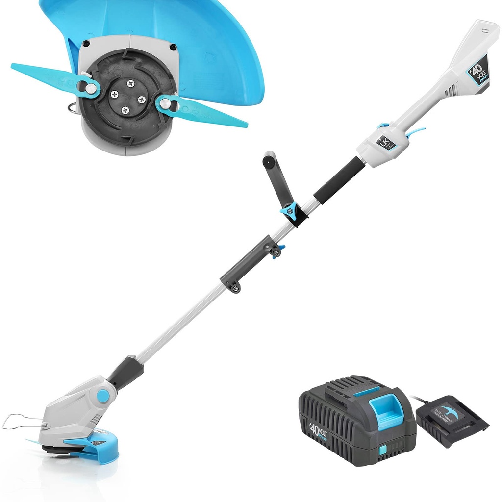 swift 40V Cordless Strimmer with 25cm Cutting Diameter Lightweight Battery Grass Timmer for