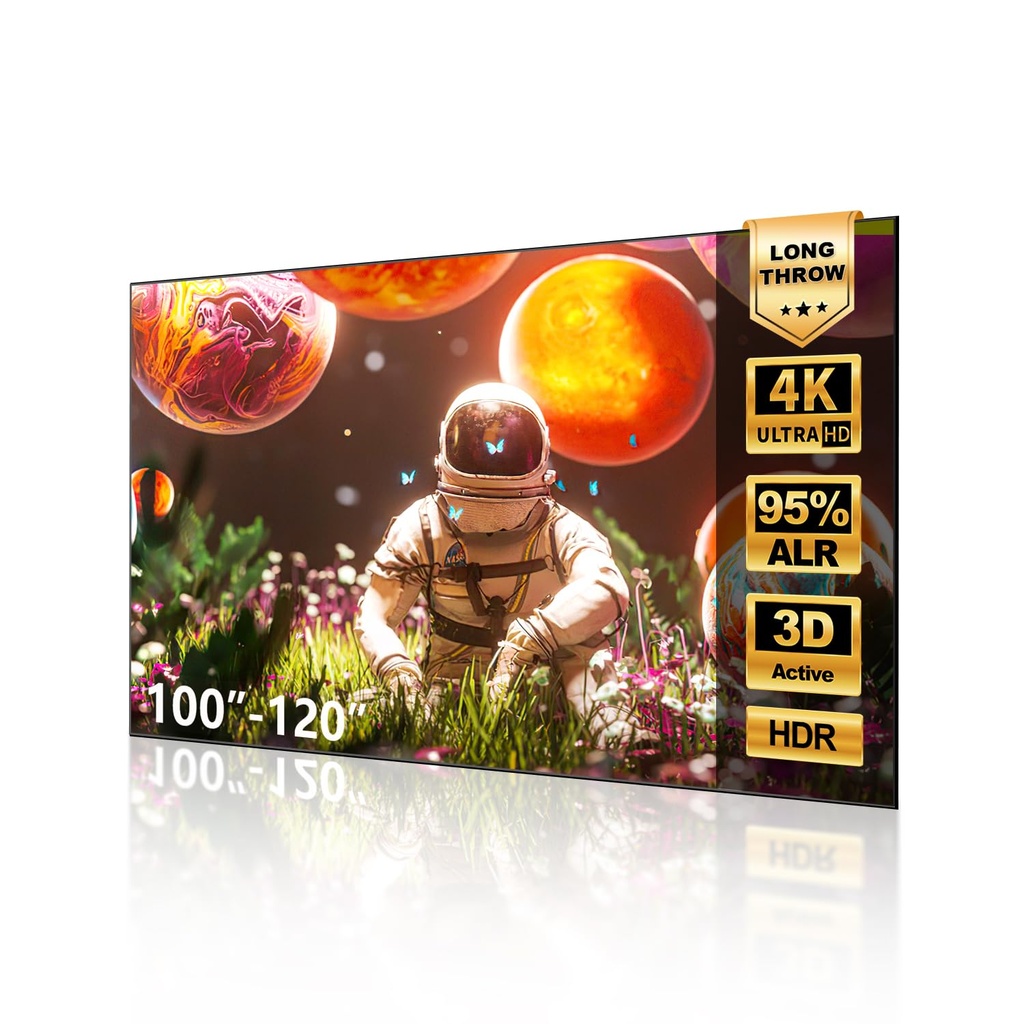 NothingProjector ALR Screen for Long/Standard Throw Projector, 120 inch, 95% Ambient Ceiling