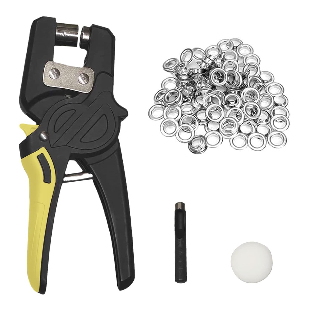 Magnetic Eyelet Punch Kit 10mm Grommet Hole Punch Plier with 400pcs Metal Grommet Eyelets