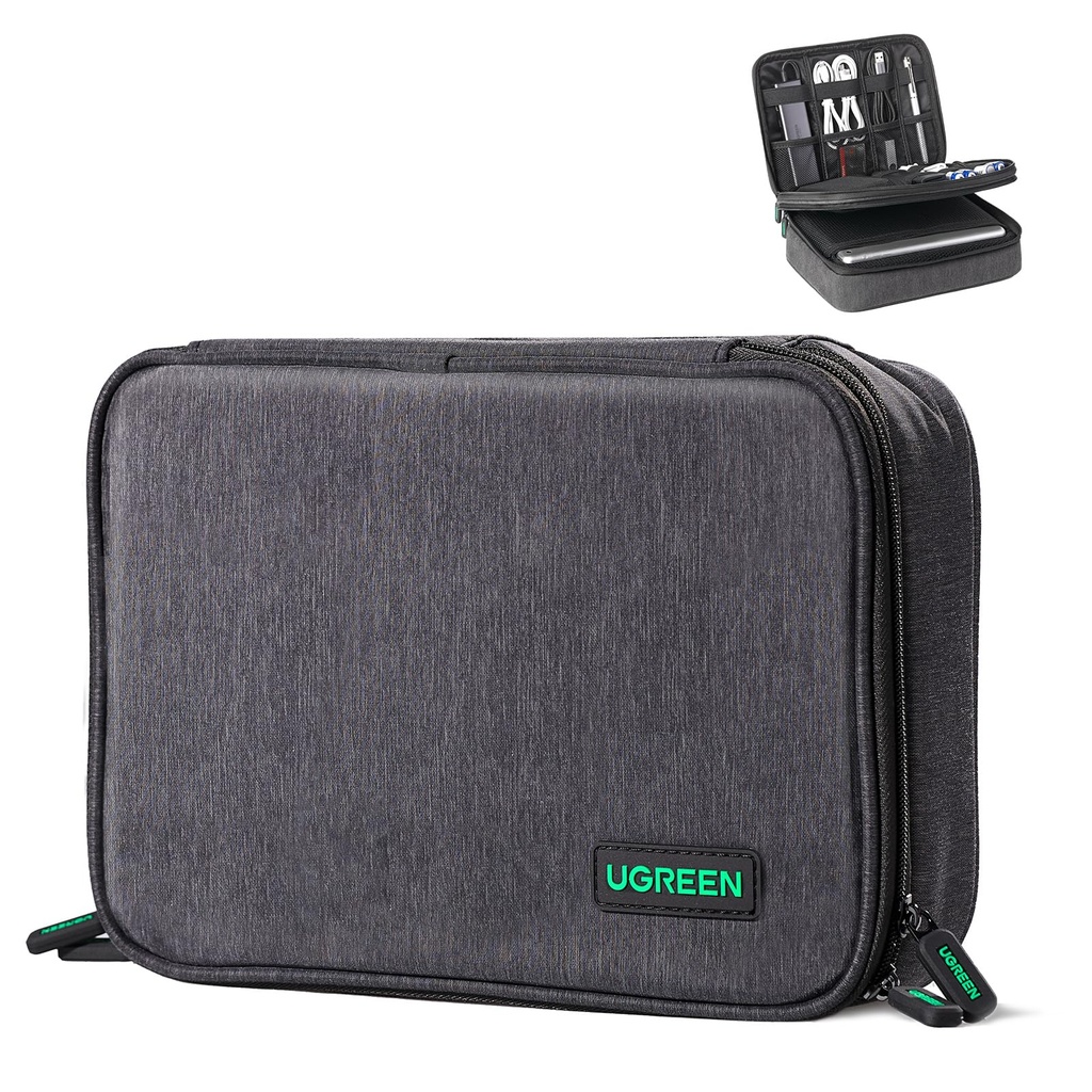 UGREEN Travel Accessories, Portable Bag Electronics Organiser Large Capacity Tech Pouch for