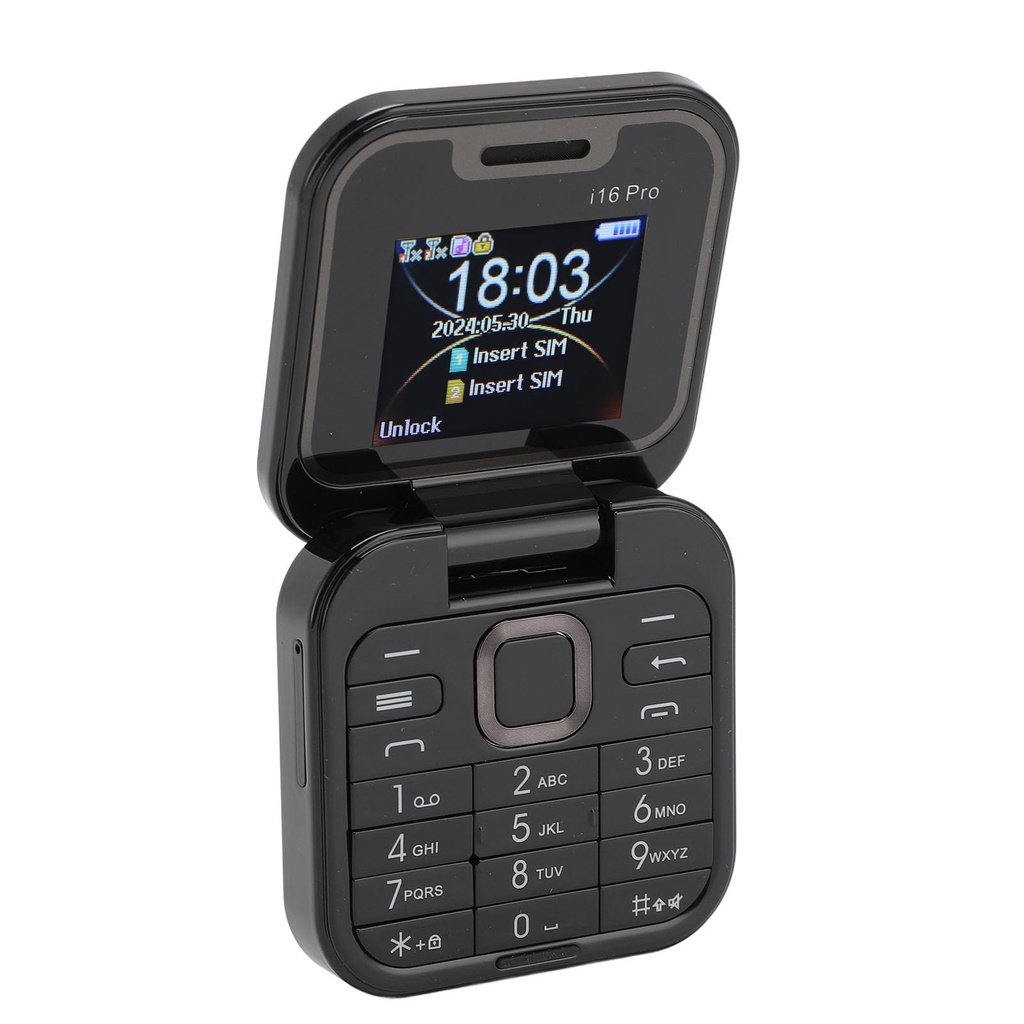 Zunate 2G Mini Flip Mobile Phone, Foldable Cell Phone 2 SIM Card Slots, 1.77 Small Display,