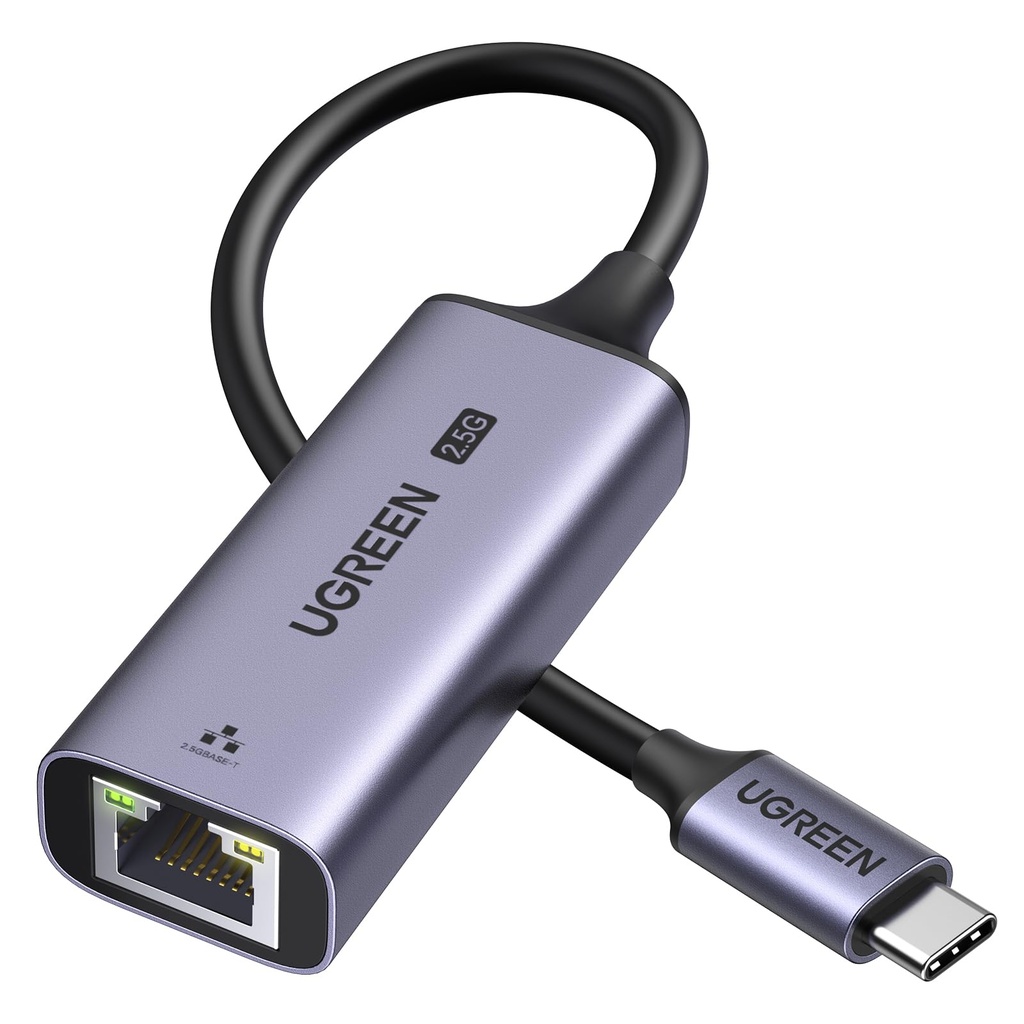 UGREEN USB C Ethernet Adapter, 2.5Gbps High-Speed Network Adapter for Gaming, RJ45 Gigabit