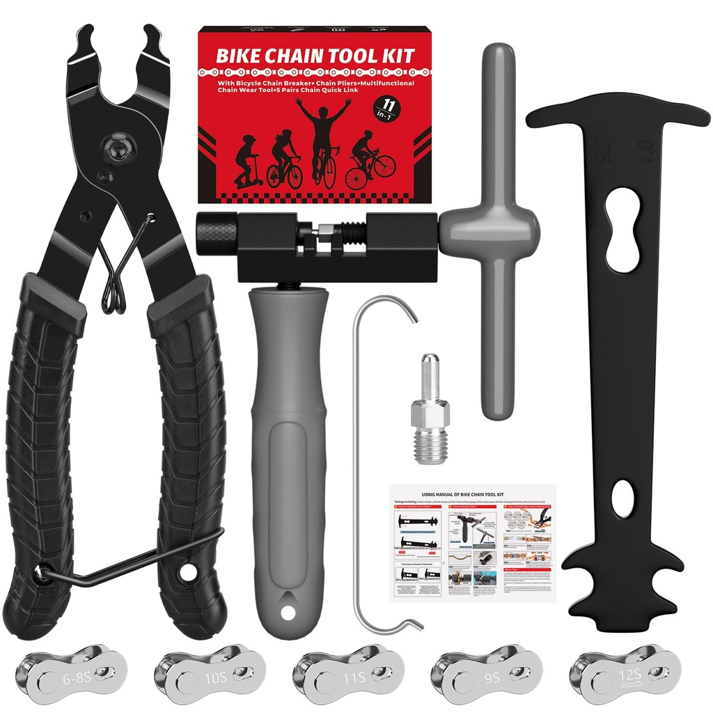 ytorgr Bike Chain Tool Repair Kit,Bicycle Chain Removal Tool Set with Breaker Tool, Plier &,