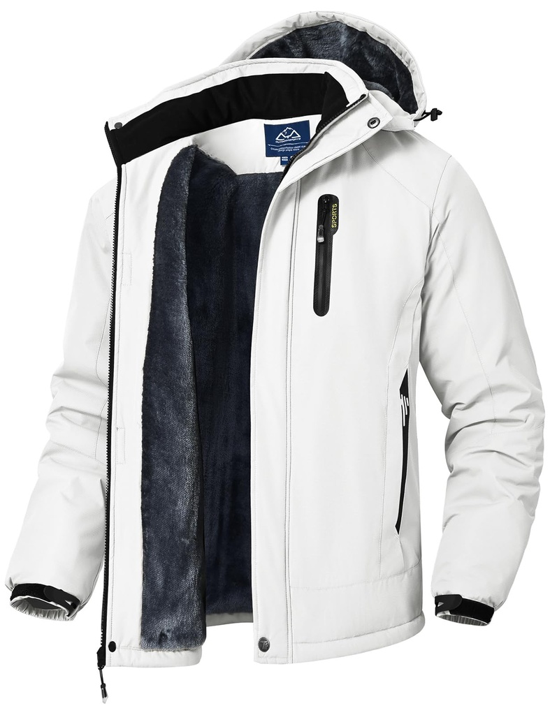 donhobo Men's Winter Waterproof Hiking Jackets,Men Snow Skiing Jackets,Outdoor Fleece Walki