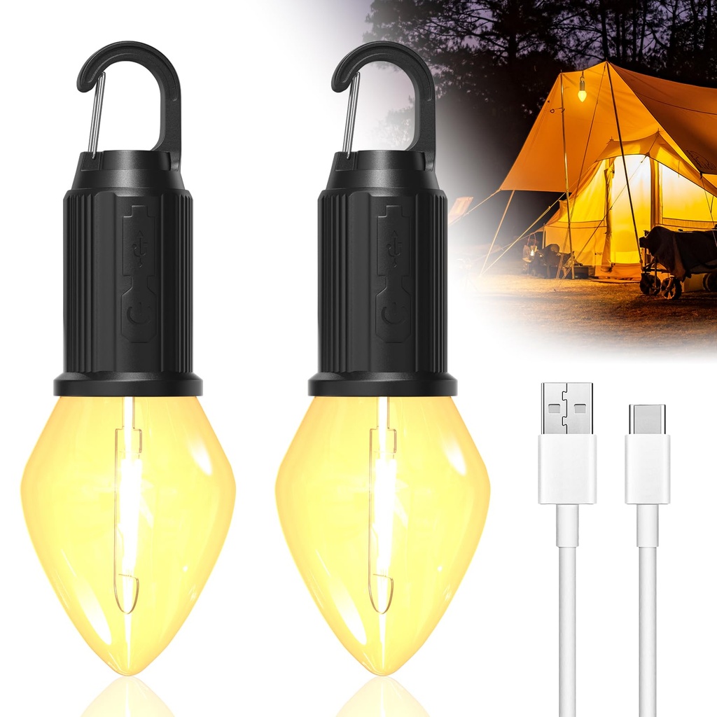 BrightArk USB Rechargeable Camping Light for Tents, Battery Operated Camping Lantern with 3