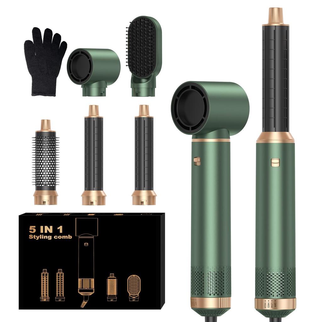 OKWRAP 5 in 1 Hair Styler, Airbrush 5 in 1 Hairstyler, Air Styler 5 in 1, Air Brush Hair Styler