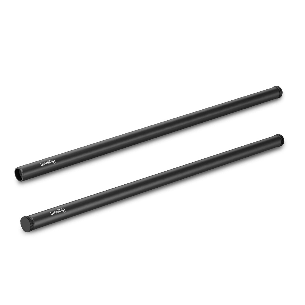 SMALLRIG 2pcs Black Aluminum Alloy 15mm Rod - 40cm 16inch-1054