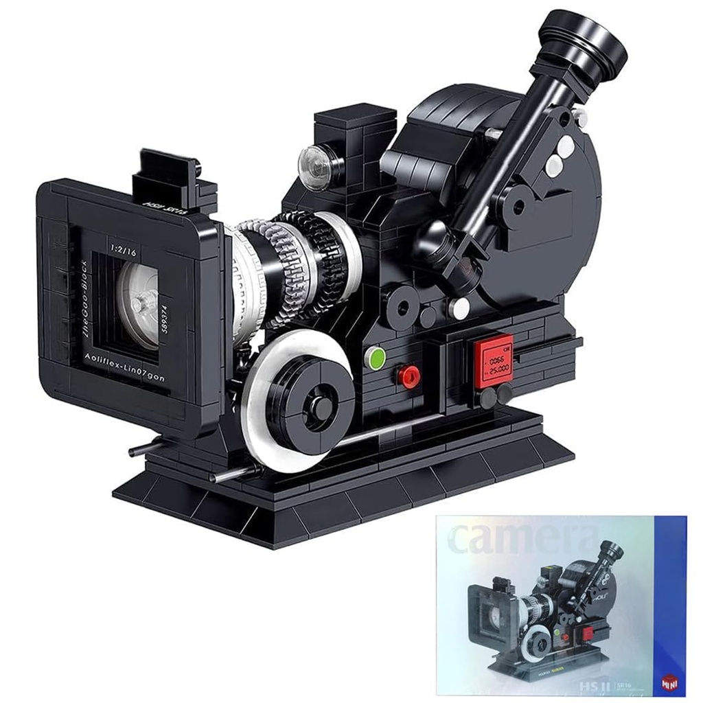 FULHOLPE Technology SLR Camera Building Kit, 608 PCS Retro Digital Camera Building Model Se