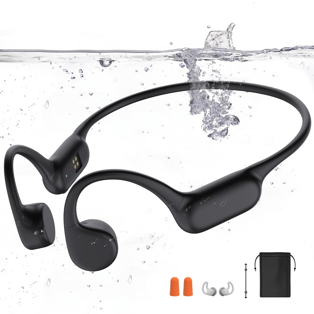 Swimming Headphones,Bone Conduction Headphones Bluetooth 5.4,IPX8 Waterproof Headphone, 32G
