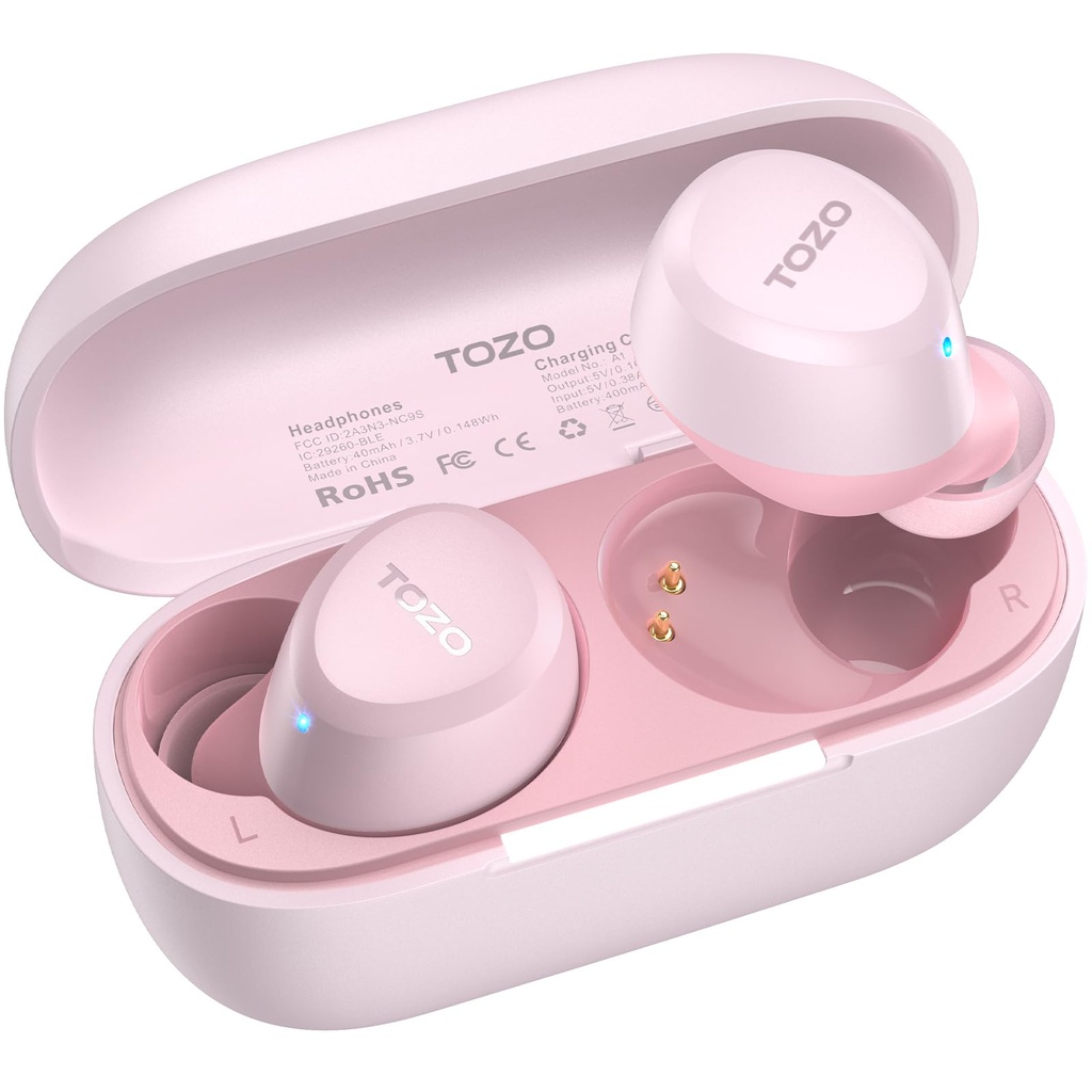 TOZO A1 Wireless Earbuds, Bluetooth 5.3 Earphones, Support APP EQ Setting, 30H Long Playtim