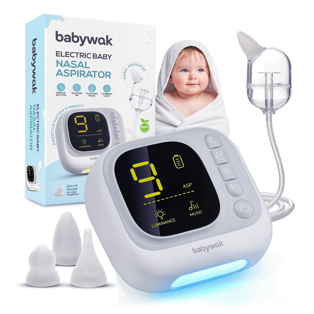 Nasal Aspirator Baby Electric - Snot Sucker for Newborns & Toddlers - Baby Nose Sucker with