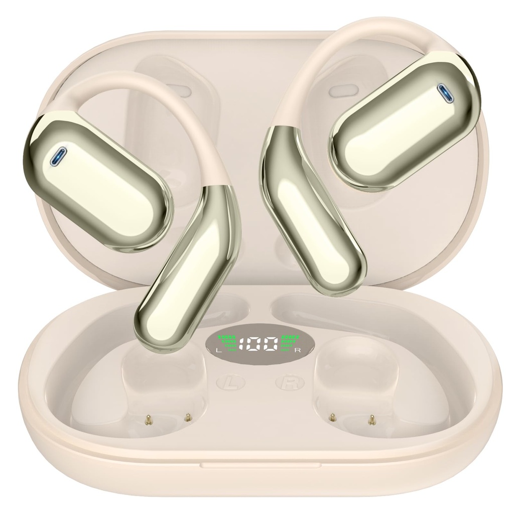 Boytond Ultra Open Ear Earbuds - Bone Conduction Headphones Wireless Bluetooth, Waterproof