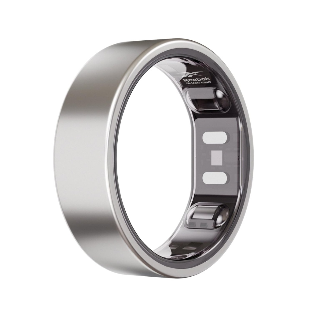 Reebok Smart Ring for Women or Men - Matte Silver, Size 13 Fitness Ring - The Next Generatio