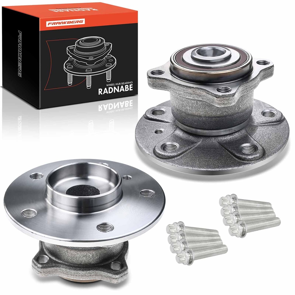 Frankberg 2x Wheel Bearing Hub Wheel Hub with Wheel mounting bolt Rear Axle for A-Class W16